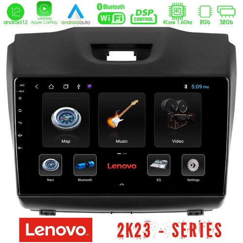 Lenovo Car Pad Isuzu D-MAX 2012-2019 4Core Android12 2+32GB Navigation Multimedia Tablet 9