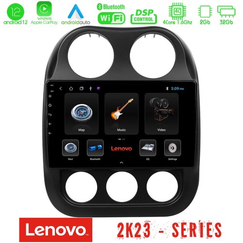 Lenovo Car Pad Jeep Compass 2012-2016 4Core Android12 2+32GB Navigation Multimedia Tablet 9 Lenovo Car Pad Jeep Compass 2012-2016 4Core Android12 2+32GB Navigation Multimedia Tablet 9