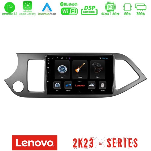 Lenovo Car Pad Kia Picanto 4Core Android12 2+32GB Navigation Multimedia Tablet 9