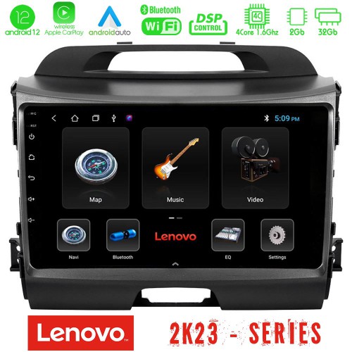 Lenovo Car Pad Kia Sportage 4Core Android12 2+32GB Navigation Multimedia Tablet 9
