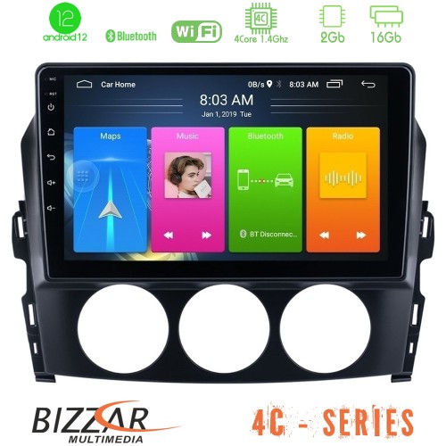Bizzar 4C Series Mazda MX-5 2006-2008 4Core Android12 2+16GB Navigation Multimedia Tablet 9 Bizzar 4C Series Mazda MX-5 2006-2008 4Core Android12 2+16GB Navigation Multimedia Tablet 9
