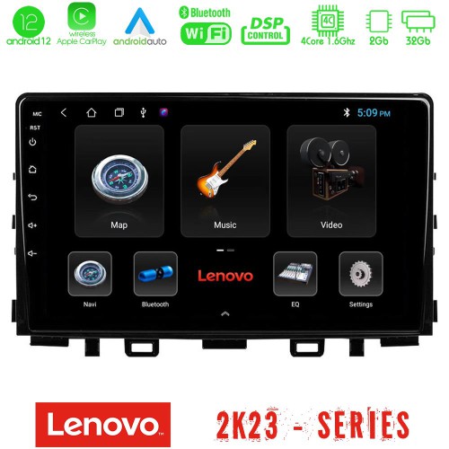Lenovo Car Pad Kia Stonic 4Core Android12 2+32GB Navigation Multimedia Tablet 9