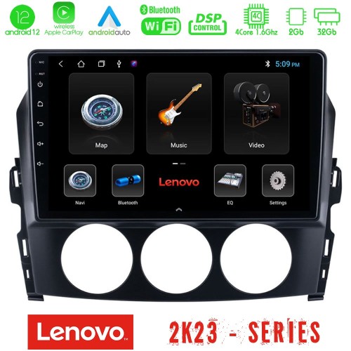 Lenovo Car Pad Mazda MX-5 2006-2008 4Core Android12 2+32GB Navigation Multimedia Tablet 9