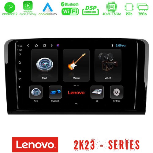Lenovo Car Pad Mercedes ML/GL Class 4Core Android12 2+32GB Navigation Multimedia Tablet 9