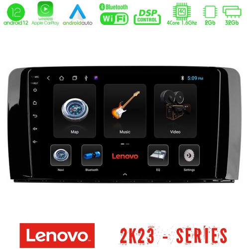 Lenovo Car Pad Mercedes R Class 4Core Android12 2+32GB Navigation Multimedia Tablet 9