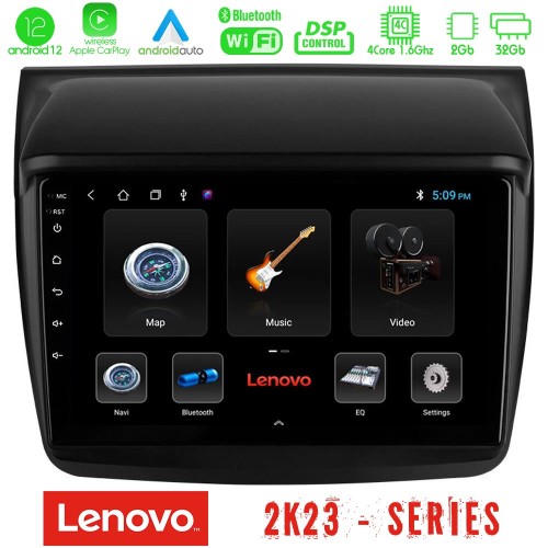Lenovo Car Pad Mitsubishi L200 4Core Android12 2+32GB Navigation Multimedia Tablet 9