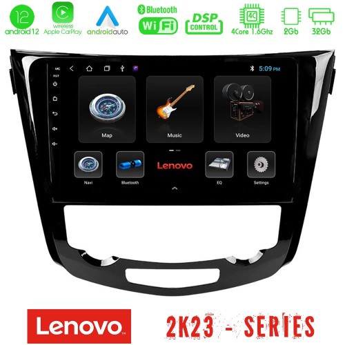 Lenovo Car Pad Nissan Qashqai J11 (AUTO A/C) 4Core Android12 2+32GB Navigation Multimedia Tablet 10