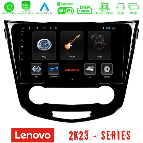 Lenovo Car Pad Nissan Qashqai J11 (Manual A/C) 4Core Android12 2+32GB Navigation Multimedia Tablet 10