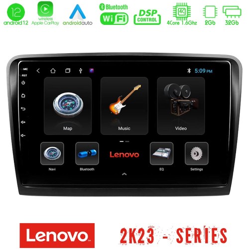 Lenovo Car Pad Skoda Superb 2008-2015 4Core Android12 2+32GB Navigation Multimedia Tablet 9