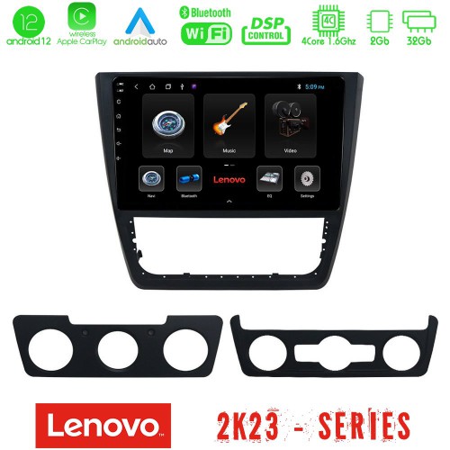 Lenovo Car Pad Skoda Yeti 2009> 4Core Android12 2+32GB Navigation Multimedia Tablet 10"