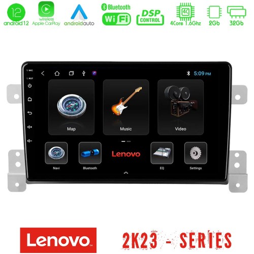 Lenovo Car Pad Suzuki Grand Vitara 4Core Android12 2+32GB Navigation Multimedia Tablet 9