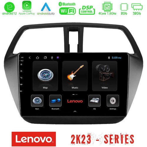 Lenovo Car Pad Suzuki SX4 S-Cross 4Core Android12 2+32GB Navigation Multimedia Tablet 9