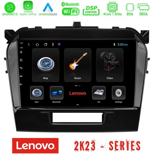 Lenovo Car Pad Suzuki Vitara 2015-2021 4Core Android12 2+32GB Navigation Multimedia Tablet 9