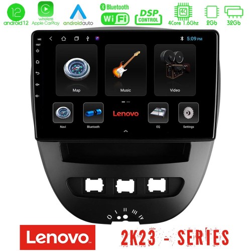 Lenovo Car Pad Toyota Aygo/Citroen C1/Peugeot 107 4Core Android12 2+32GB Navigation Multimedia Tablet 10