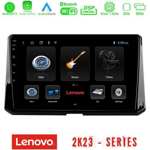 Lenovo Car Pad Toyota Corolla 2019-2022 4Core Android12 2+32GB Navigation Multimedia Tablet 9