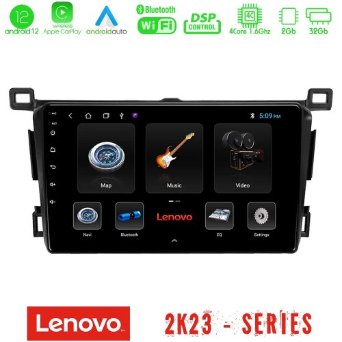 Lenovo Car Pad Toyota RAV4 2013-2018 4Core Android12 2+32GB Navigation Multimedia Tablet 9