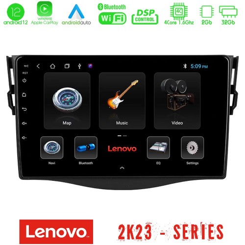 Lenovo Car Pad Toyota RAV4 4Core Android12 2+32GB Navigation Multimedia 9