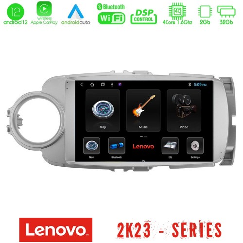 Lenovo Car Pad Toyota Yaris 4Core Android12 2+32GB Navigation Multimedia Tablet 9