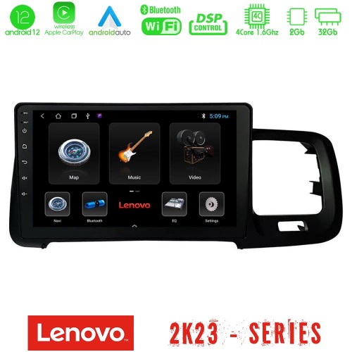 Lenovo Car Pad Volvo S60 2010-2018 4Core Android12 2+32GB Navigation Multimedia Tablet 9