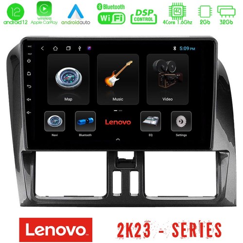 Lenovo Car Pad Volvo XC60 2009-2012 4Core Android12 2+32GB Navigation Multimedia Tablet 9