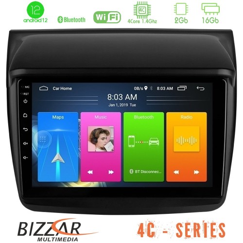 Bizzar 4C Series Mitsubishi L200 4Core Android12 2+16GB Navigation Multimedia Tablet 9 Bizzar 4C Series Mitsubishi L200 4Core Android12 2+16GB Navigation Multimedia Tablet 9
