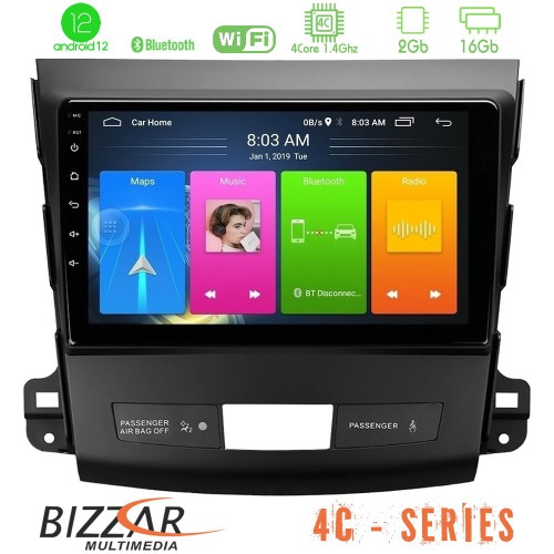 Bizzar 4C Series Mitsubishi Outlander/Citroen C-Crosser/Peugeot 4007 4Core Android12 2+16GB Navigation Multimedia Tablet 9 Bizzar 4C Series Mitsubishi Outlander/Citroen C-Crosser/Peugeot 4007 4Core Android12 2+16GB Navigation Multimedia Tablet 9