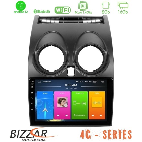 Bizzar 4C Series Nissan Qashqai J10 4Core Android12 2+16GB Navigation Multimedia Tablet 9 Bizzar 4C Series Nissan Qashqai J10 4Core Android12 2+16GB Navigation Multimedia Tablet 9