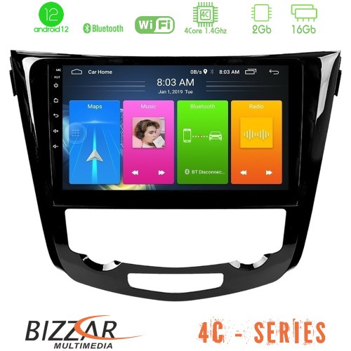 Bizzar 4C Series Nissan Qashqai J11 (AUTO A/C) 4Core Android12 2+16GB Navigation Multimedia Tablet 10 Bizzar 4C Series Nissan Qashqai J11 (AUTO A/C) 4Core Android12 2+16GB Navigation Multimedia Tablet 10