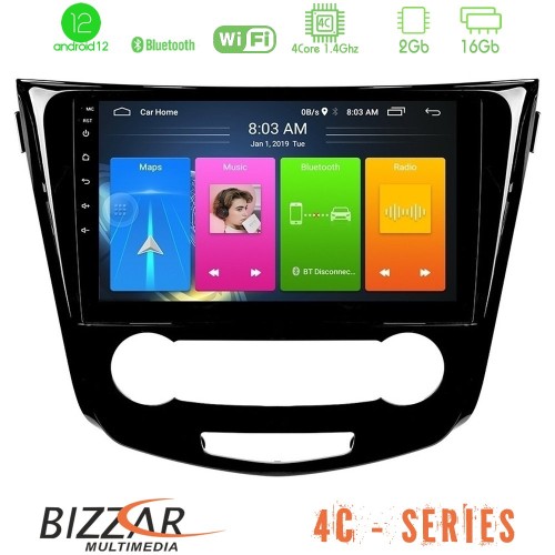 Bizzar 4C Series Nissan Qashqai J11 (Manual A/C) 4Core Android12 2+16GB Navigation Multimedia Tablet 10 Bizzar 4C Series Nissan Qashqai J11 (Manual A/C) 4Core Android12 2+16GB Navigation Multimedia Tablet 10