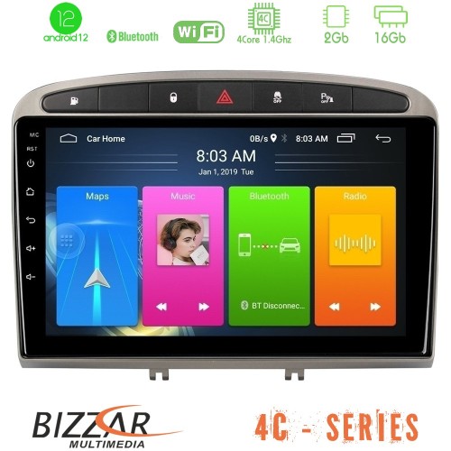 Bizzar 4C Series Peugeot 308/RCZ 4Core Android12 2+16GB Navigation Multimedia Tablet 9 Bizzar 4C Series Peugeot 308/RCZ 4Core Android12 2+16GB Navigation Multimedia Tablet 9