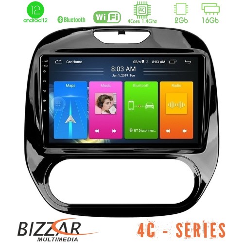 Bizzar 4C Series Renault Captur 2013-2019 (Manual AC) 4Core Android12 2+16GB Navigation Multimedia Tablet 9 Bizzar 4C Series Renault Captur 2013-2019 (Manual AC) 4Core Android12 2+16GB Navigation Multimedia Tablet 9