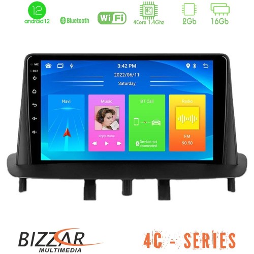 Bizzar 4C Series Renault Megane 3 2009-2013 4Core Android12 2+16GB Navigation Multimedia Tablet 9 Bizzar 4C Series Renault Megane 3 2009-2013 4Core Android12 2+16GB Navigation Multimedia Tablet 9