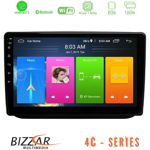 Bizzar 4C Series Skoda Fabia 2007-2014 4Core Android12 2+16GB Navigation Multimedia Tablet 9 Bizzar 4C Series Skoda Fabia 2007-2014 4Core Android12 2+16GB Navigation Multimedia Tablet 9