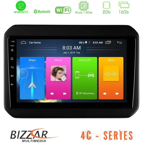 Bizzar 4C Series Suzuki Ignis 4Core Android12 2+16GB Navigation Multimedia Tablet 9 Bizzar 4C Series Suzuki Ignis 4Core Android12 2+16GB Navigation Multimedia Tablet 9