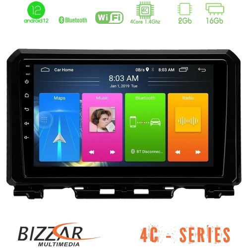 Bizzar 4C Series Suzuki Jimny 2018-2022 4Core Android12 2+16GB Navigation Multimedia Tablet 9 Bizzar 4C Series Suzuki Jimny 2018-2022 4Core Android12 2+16GB Navigation Multimedia Tablet 9