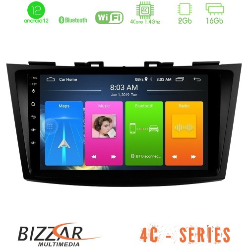 Bizzar 4C Series Suzuki Swift 2011-2016 4Core Android12 2+16GB Navigation Multimedia Tablet 9 Bizzar 4C Series Suzuki Swift 2011-2016 4Core Android12 2+16GB Navigation Multimedia Tablet 9