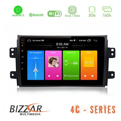 Bizzar 4C Series Suzuki SX4 2006-2014 Fiat Sedici 2006-2014 4Core Android12 2+16GB Navigation Multimedia Tablet 9 Bizzar 4C Series Suzuki SX4 2006-2014 Fiat Sedici 2006-2014 4Core Android12 2+16GB Navigation Multimedia Tablet 9