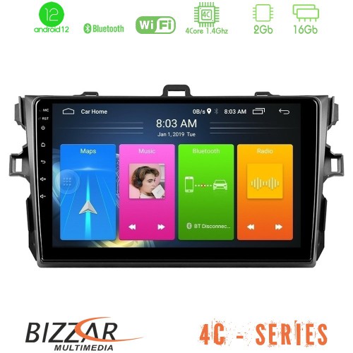 Bizzar 4C Series Toyota Corolla 2007-2012 4Core Android12 2+16GB Navigation Multimedia Tablet 9 Bizzar 4C Series Toyota Corolla 2007-2012 4Core Android12 2+16GB Navigation Multimedia Tablet 9