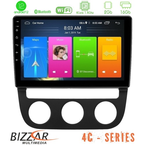 Bizzar 4C Series VW Jetta 4Core Android12 2+16GB Navigation Multimedia Tablet 10