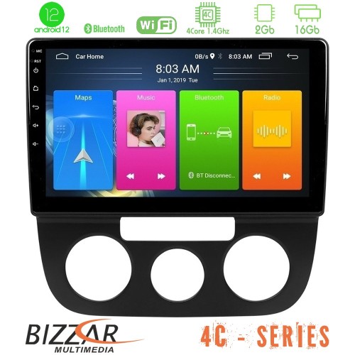 Bizzar 4C Series VW Jetta 4Core Android12 2+16GB Navigation Multimedia Tablet 10