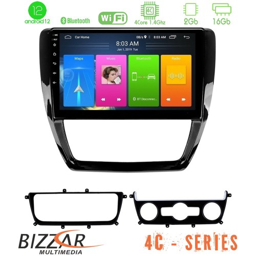 Bizzar 4C Series VW Jetta 4Core Android12 2+16GB Navigation Multimedia Tablet 10