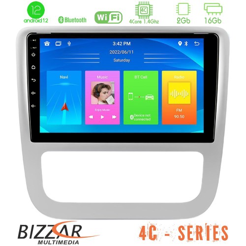 Bizzar 4C Series VW Scirocco 2008-2014 4Core Android12 2+16GB Navigation Multimedia Tablet 9