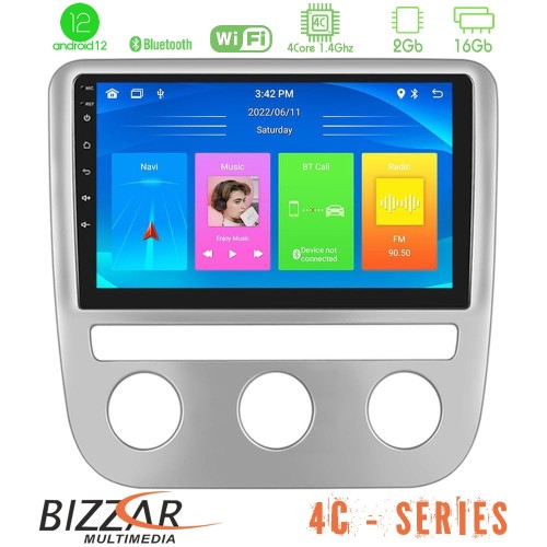 Bizzar 4C Series VW Scirocco 2008-2014 4Core Android12 2+16GB Navigation Multimedia Tablet 9