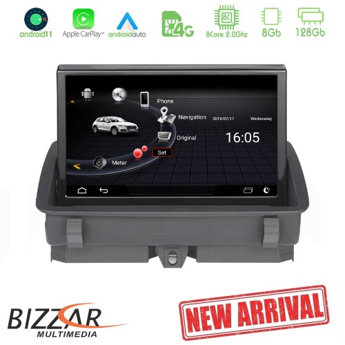 Bizzar Audi Q3 2011-2018 (χωρίς εργ. οθόνη) Android11 8core 8+128GB Navigation Multimedia Station Bizzar Audi Q3 2011-2018 (χωρίς εργ. οθόνη) Android11 8core 8+128GB Navigation Multimedia Station
