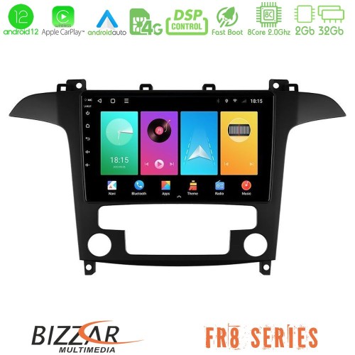 Bizzar FR8 Series Ford S-Max 2006-2012 8core Android12 2+32GB Navigation Multimedia Tablet 9 Bizzar FR8 Series Ford S-Max 2006-2012 8core Android12 2+32GB Navigation Multimedia Tablet 9