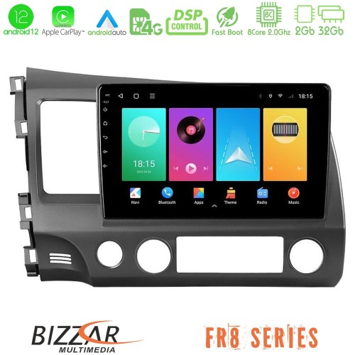 Bizzar FR8 Series Honda Civic 2006-2011 8core Android12 2+32GB Navigation Multimedia Tablet 9 Bizzar FR8 Series Honda Civic 2006-2011 8core Android12 2+32GB Navigation Multimedia Tablet 9