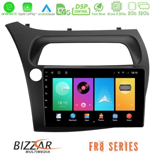 Bizzar FR8 Series Honda Civic 8core Android12 2+32GB Navigation Multimedia Tablet 9 Bizzar FR8 Series Honda Civic 8core Android12 2+32GB Navigation Multimedia Tablet 9