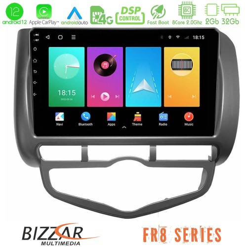 Bizzar FR8 Series Honda Jazz 2002-2008 (Auto A/C) 8core Android12 2+32GB Navigation Multimedia Tablet 9 Bizzar FR8 Series Honda Jazz 2002-2008 (Auto A/C) 8core Android12 2+32GB Navigation Multimedia Tablet 9