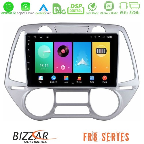 Bizzar FR8 Series Hyundai i20 2009-2012 Auto A/C 8core Android12 2+32GB Navigation Multimedia Tablet 9 Bizzar FR8 Series Hyundai i20 2009-2012 Auto A/C 8core Android12 2+32GB Navigation Multimedia Tablet 9