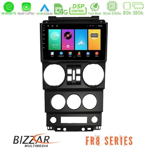 Bizzar FR8 Series Jeep Wrangler 2008-2010 8core Android12 2+32GB Navigation Multimedia Tablet 9 Bizzar FR8 Series Jeep Wrangler 2008-2010 8core Android12 2+32GB Navigation Multimedia Tablet 9